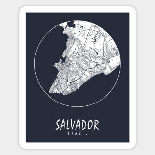 Salvador, Brazil City Map - Full Moon Magnet